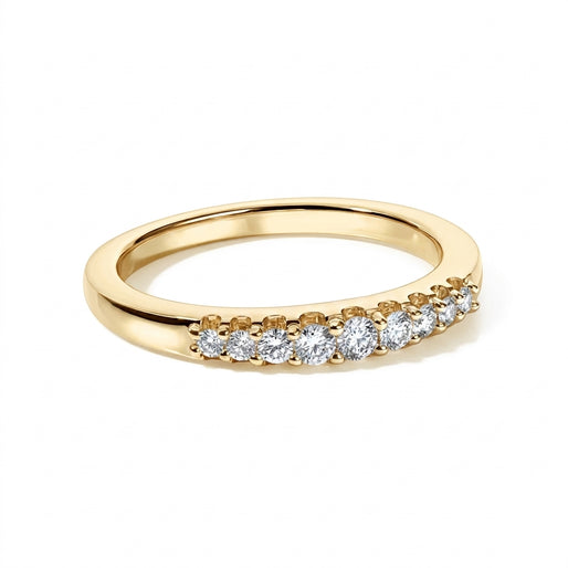 Luxuriant - Lab Grown Diamond (SI-G-H) Band Ring in Rhodium Overlay Sterling Silver