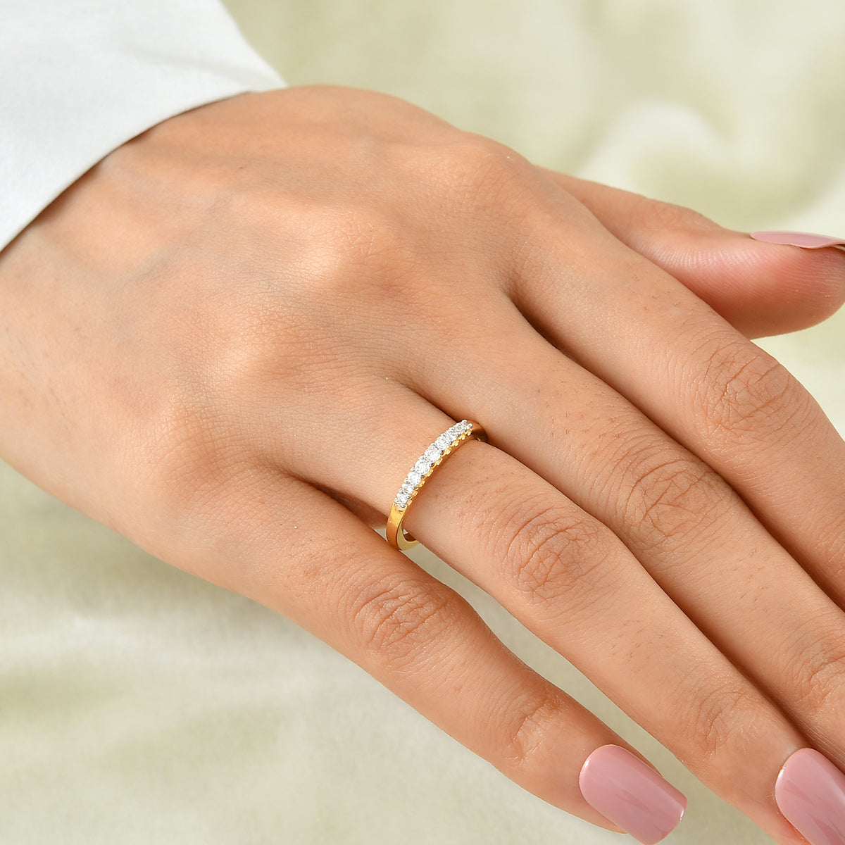 Luxuriant - Lab Grown Diamond (SI/G-H) Band Ring in 18K Vermeil Yellow Gold Plated Sterling Silver 8636619 2