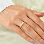 Luxuriant - Lab Grown Diamond (SI/G-H) Band Ring in 18K Vermeil Yellow Gold Plated Sterling Silver_8636619_1