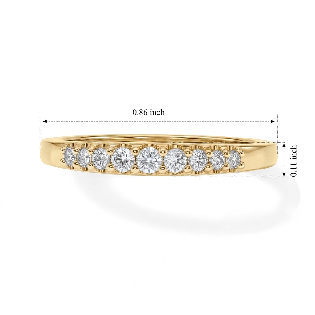 Luxuriant - Lab Grown Diamond (SI/G-H) Band Ring in 18K Vermeil Yellow Gold Plated Sterling Silver_8636619