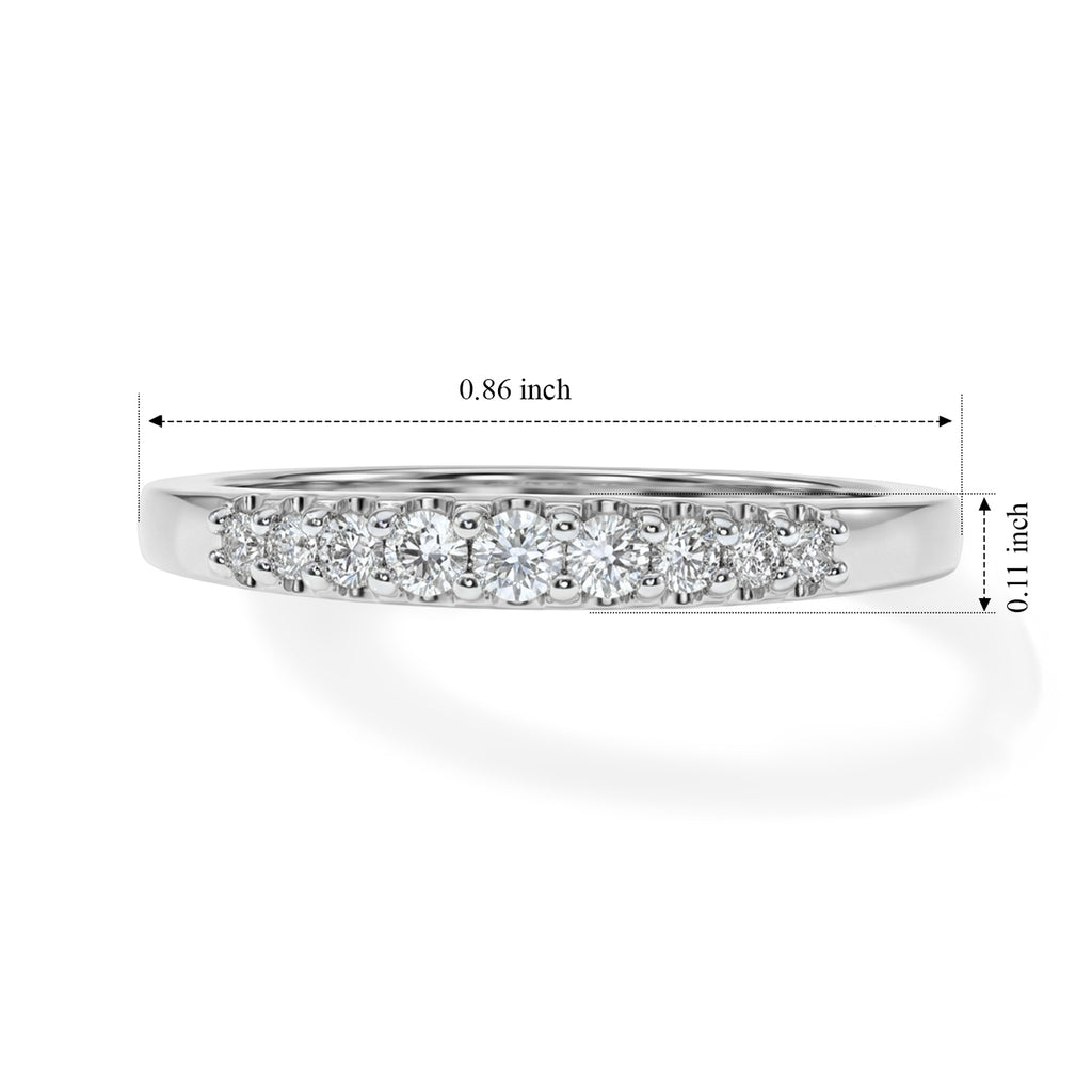 Luxuriant - Lab Grown Diamond (SI/G-H) Band Ring in Rhodium Overlay Sterling Silver_8636628_6