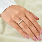 Luxuriant - Lab Grown Diamond (SI/G-H) Band Ring in Rhodium Overlay Sterling Silver_8636630_1