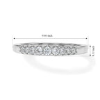 Luxuriant - Lab Grown Diamond (SI/G-H) Band Ring in Rhodium Overlay Sterling Silver_8636630_4