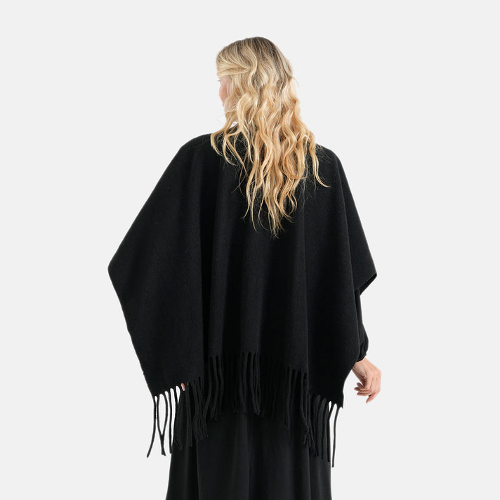 La Marey Tassel Fringe Knit Shawl (One Size UK 8-20) - Black 8636689 2
