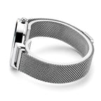 STRADA Butterfly PC21S Japan Movement Water Resistant White Sunray Crystal Butterfly Dial & Silver Plated Alloy Case Womens Watch with Stainless Steel Mesh Magnet Strap_8636699_4