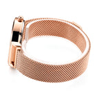 STRADA Butterfly PC21S Japan Movement Water Resistant Rose Gold Sunray Crystal Butterfly Dial & Rose Gold Plated Case Womens Watch with Stainless Steel Mesh Magnet Strap_8636703_4