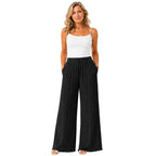 Love Italian Style Crinkle Pleated Trousers With 27 Inch Inseam (Size 10-22) - Black_8636796