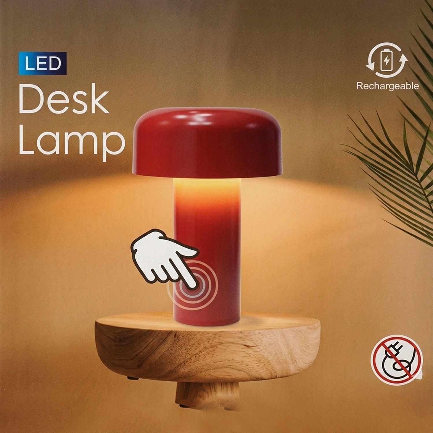 Rechargeable LED Desk Lamp - Red V32366251 0