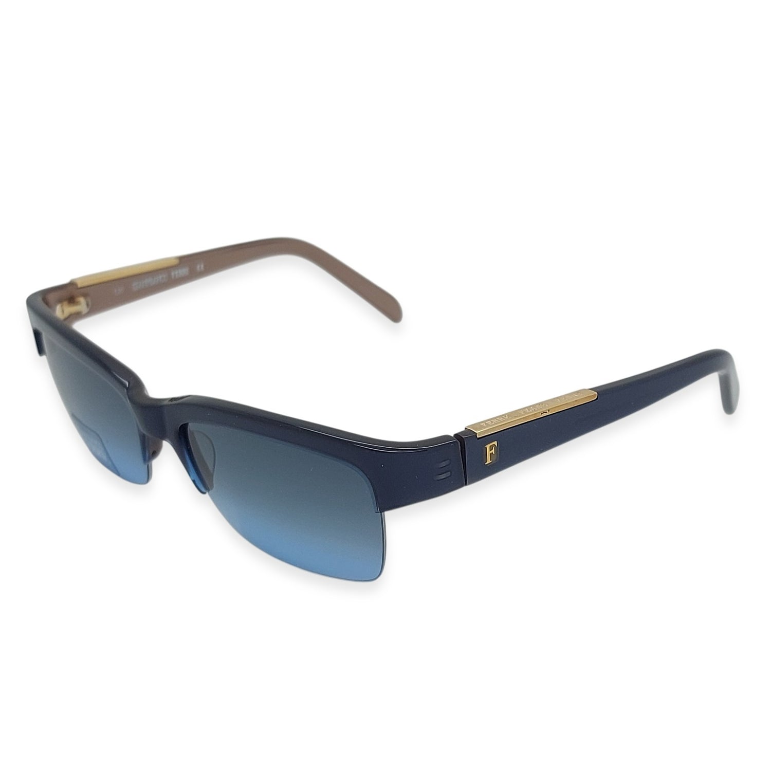 Vintage GIanfranco Ferre Sunglasses Brown Semi Rimless Sun Shades Frames Glasses Retro - 618 Z6T-Blue-56-17 8636961 1