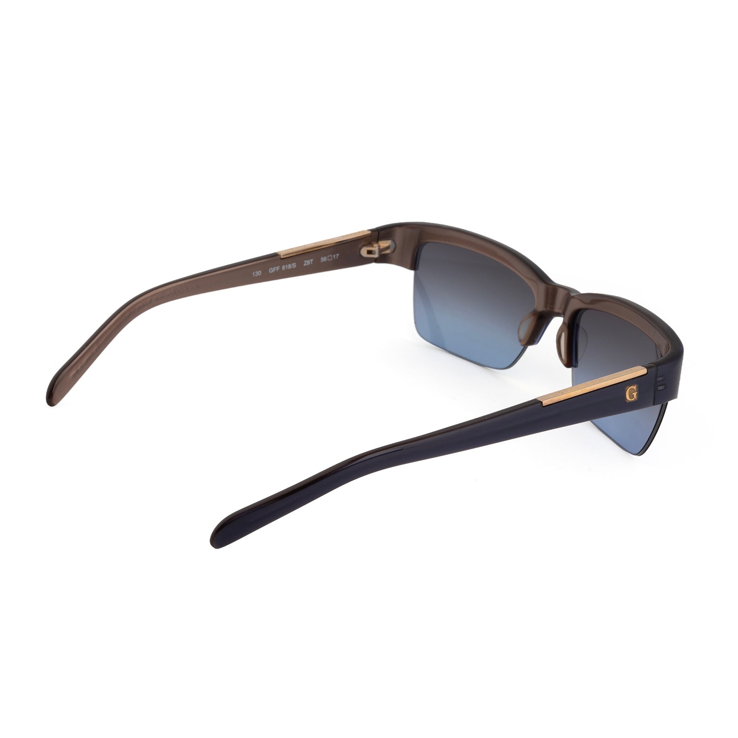 Vintage GIanfranco Ferre Sunglasses Brown Semi Rimless Sun Shades Frames Glasses Retro - 618 Z6T-Blue-56-17 8636961 4