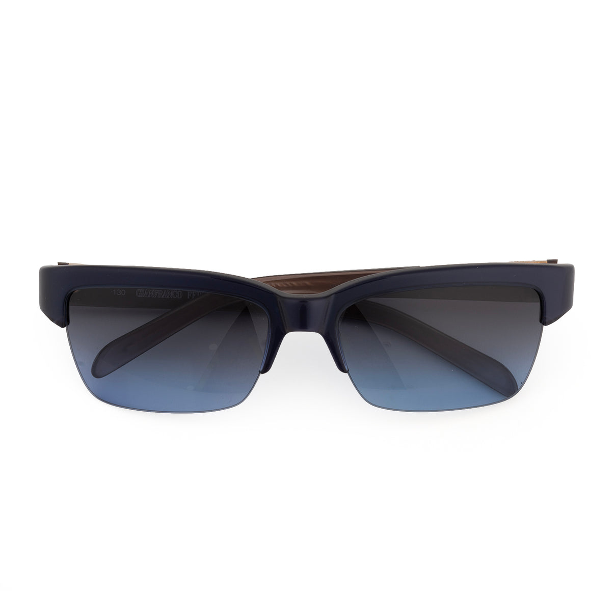 Vintage GIanfranco Ferre Sunglasses Brown Semi Rimless Sun Shades Frames Glasses Retro - 618 Z6T-Blue-56-17 8636961 5