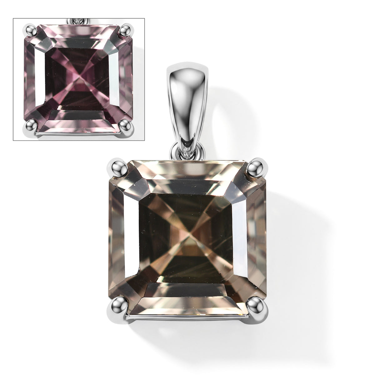Tony Diniz Collection- Rhapsody - 950 Platinum AAAA Turkizite Solitaire Pendant 10.00 Ct. 8637969 0