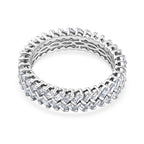 Luxuriant - Lab Grown Diamond (SI/G-H) Band Ring in Rhodium Overlay Sterling Silver 1.00 Ct._8638059_4