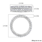 Luxuriant - Lab Grown Diamond (SI/G-H) Band Ring in Rhodium Overlay Sterling Silver 1.00 Ct._8638059_5
