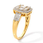 Luxuriant - Lab Grown Diamond (SI/G-H) Halo Ring in 18K Vermeil Yellow Gold Plated Sterling Silver 1.00 Ct._8638147_3