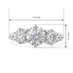 D'Joy - Moissanite Trilogy Ring in Platinum Overlay Sterling Silver  2.20 Ct._8638616_5