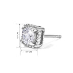 D'Joy - Moissanite Solitaire Stud Push Post Earring in Platinum Overlay Sterling Silver_8638694_4