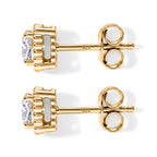 D'Joy - Moissanite Solitaire Stud Push Post Earring in Yellow Gold Plated Sterling Silver_8638695_3