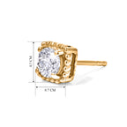 D'Joy - Moissanite Solitaire Stud Push Post Earring in Yellow Gold Plated Sterling Silver_8638695_4
