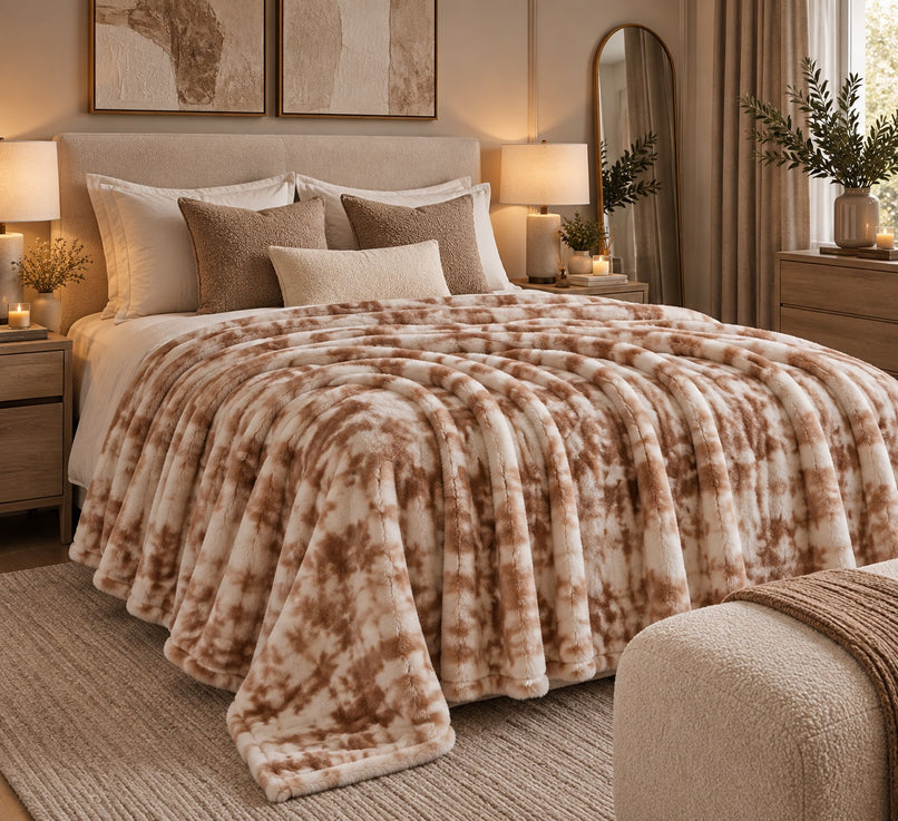 Patterned Blanket (Size 200x1 cm) - Taupe_8639572
