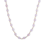 Rose Quartz & White Fresh Water Pearl Beads Necklace (Size - 20) with T Bar Clasp 120.00 Ct._8640064