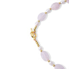 Rose Quartz & White Fresh Water Pearl Beads Necklace (Size - 20) with T Bar Clasp 120.00 Ct._8640064_3