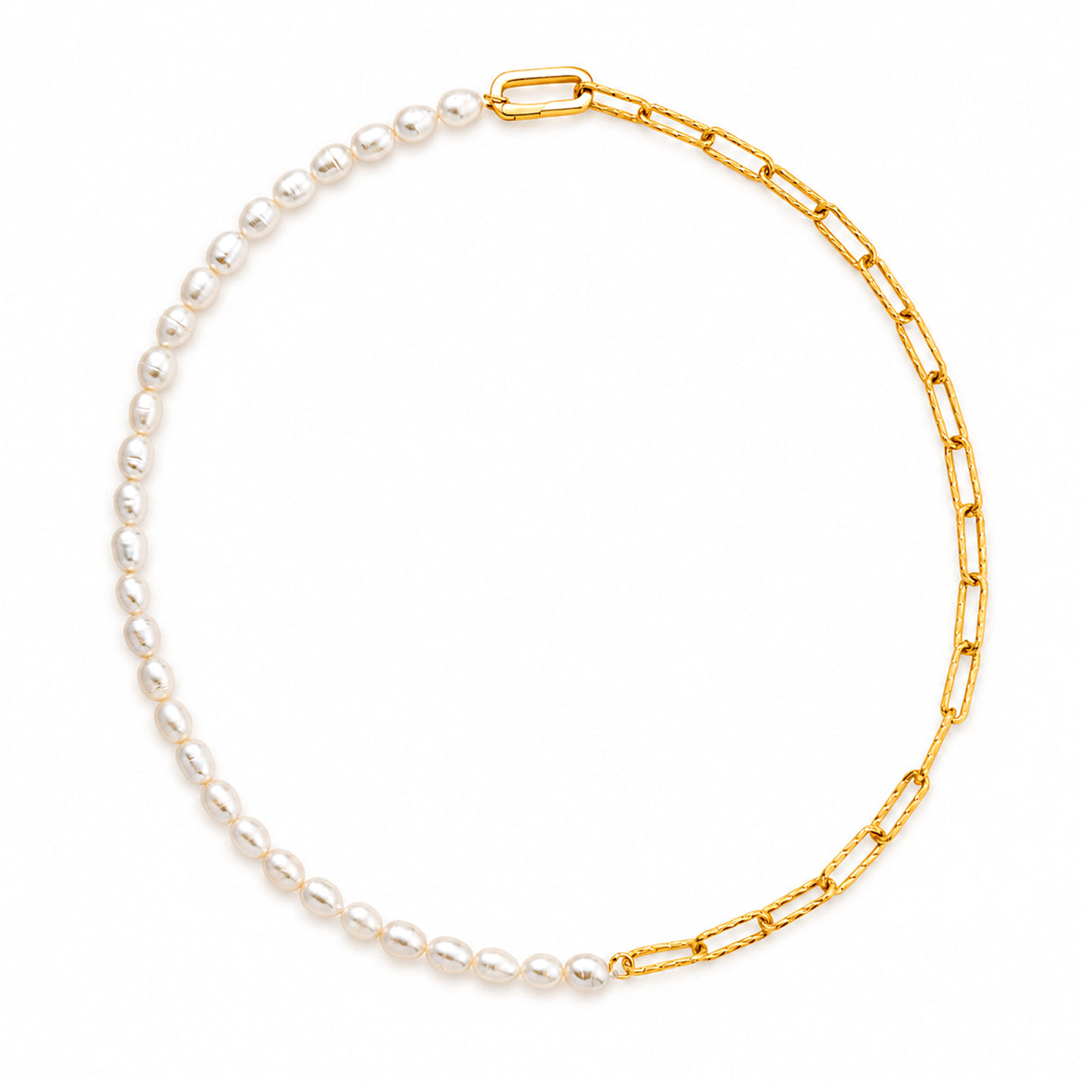 White Fresh Water Pearl Beads Necklace (Size - 20) with Clasp 80.00 Ct. V32579713 0