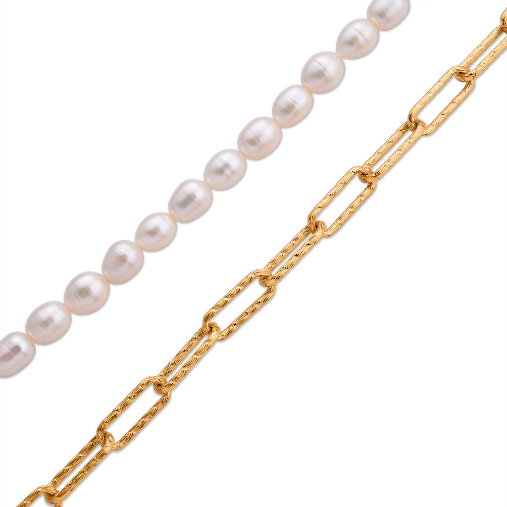 White Fresh Water Pearl Beads Necklace (Size - 20) with Clasp 80.00 Ct._8640067_3