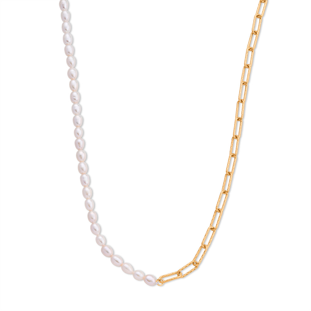 White Fresh Water Pearl Beads Necklace (Size - 20) with Clasp 80.00 Ct._8640067_4