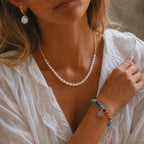 White Fresh Water Pearl Beads Necklace (Size - 20) with Clasp 80.00 Ct._8640067_5