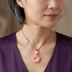 Pink Conch Shell, White Edison Pearl Stone Necklace  128.000  Ct._8640811_1