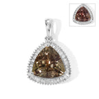 Rhapsody - 950 Platinum AAAA Turkizite & White Diamond (VS/E-F) Pendant 5.60 Ct, Platinum Wt. 3.75 Gms_8641887