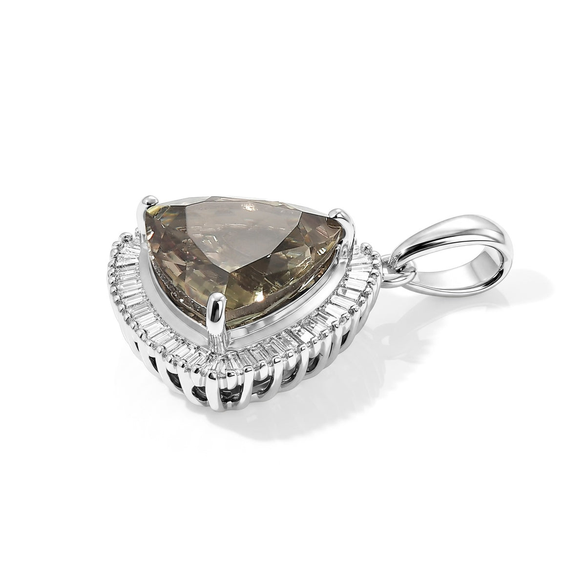 Rhapsody - 950 Platinum AAAA Turkizite &amp; White Diamond (VS-E-F) Halo Pendant 5.60 Ct, Platinum Wt. 3.75 Gms 8641887 4