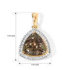 Rhapsody - 18K Yellow Gold AAAA Turkizite & White Diamond (VS/E-F) Halo Pendant 5.50 Ct._8641888_5