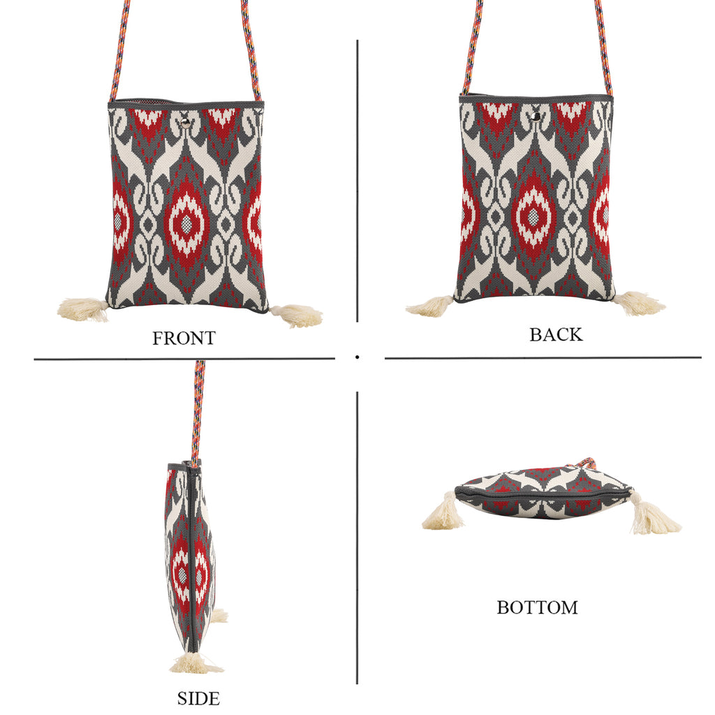 Crossbody Bag (Size - One Size) - Grey Red_8642055_4