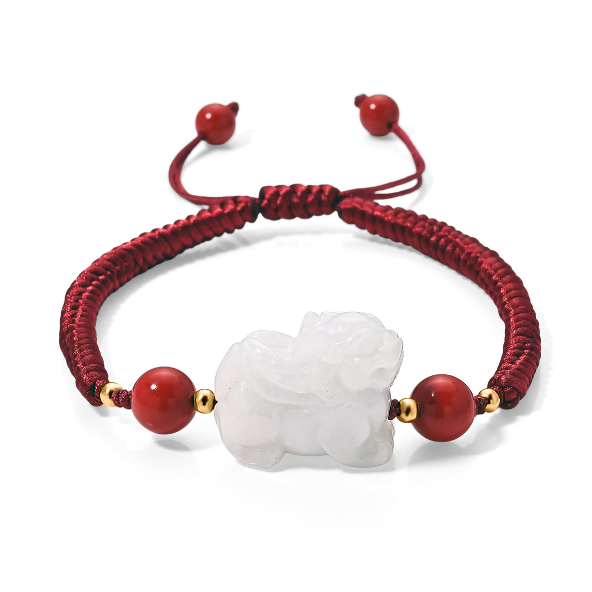 D'Joy Jade, Natural Red Cinnabar Beads Bracelet Sterling Silver  30.000  Ct. 8642232 0
