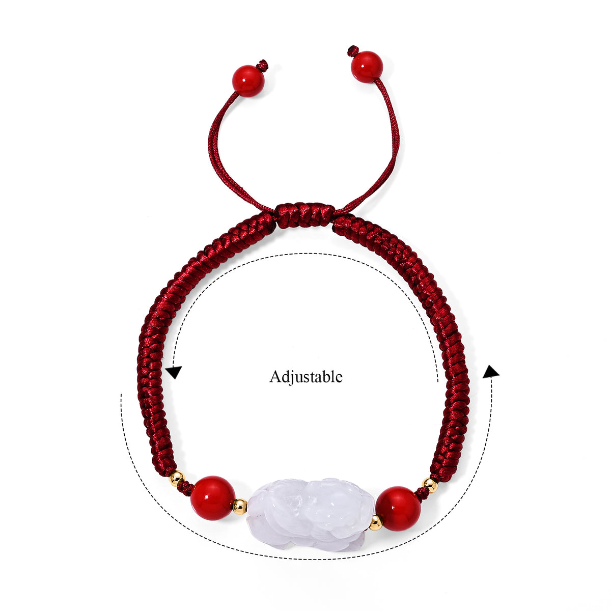 D'Joy Jade, Natural Red Cinnabar Beads Bracelet Sterling Silver  30.000  Ct. 8642232 4