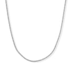One Time Deal- Moissanite Necklace (Size - 20) in Rhodium Overlay Sterling Silver_8642368