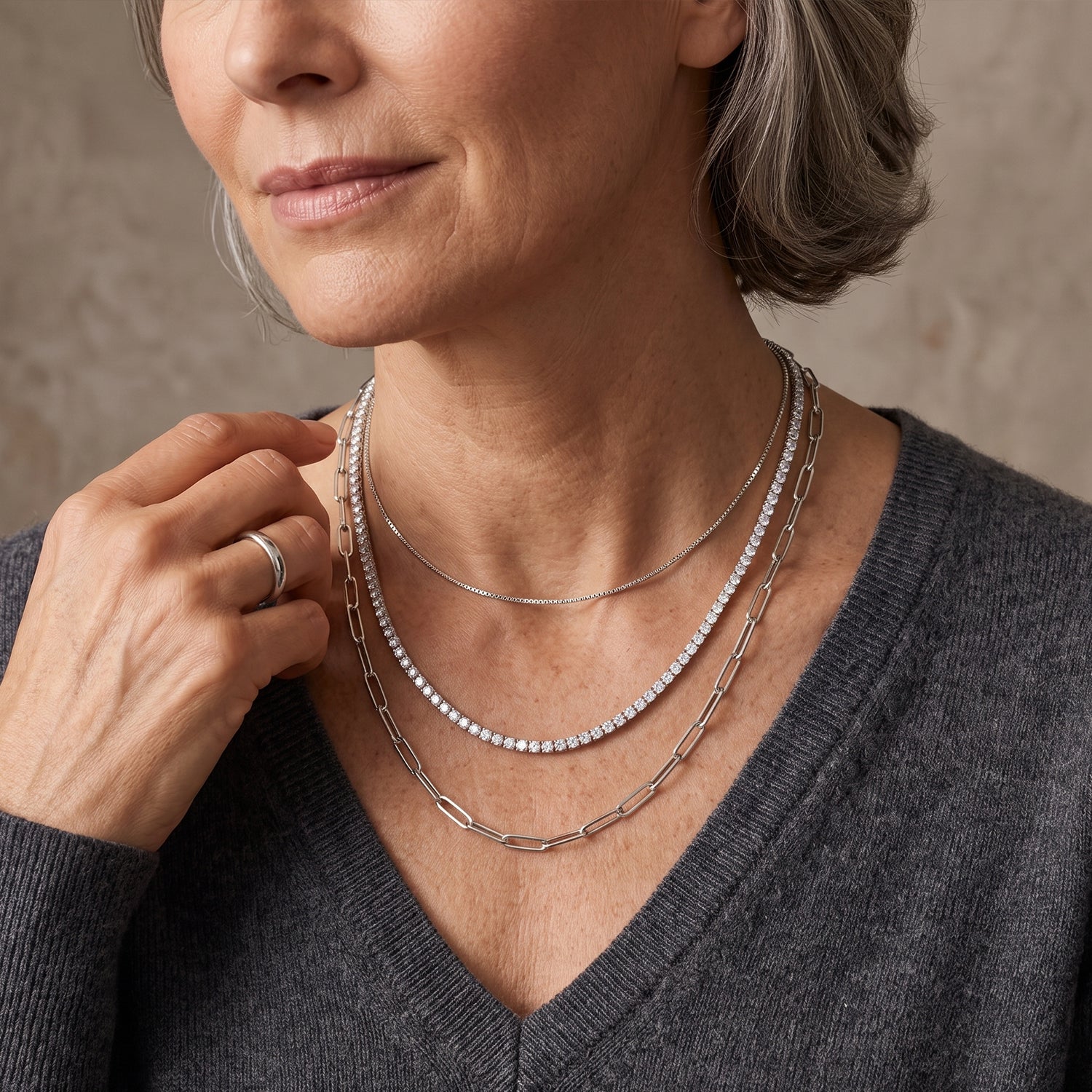 One Time Deal- Moissanite Necklace (Size - 20) in Rhodium Overlay Sterling Silver 8642368 3