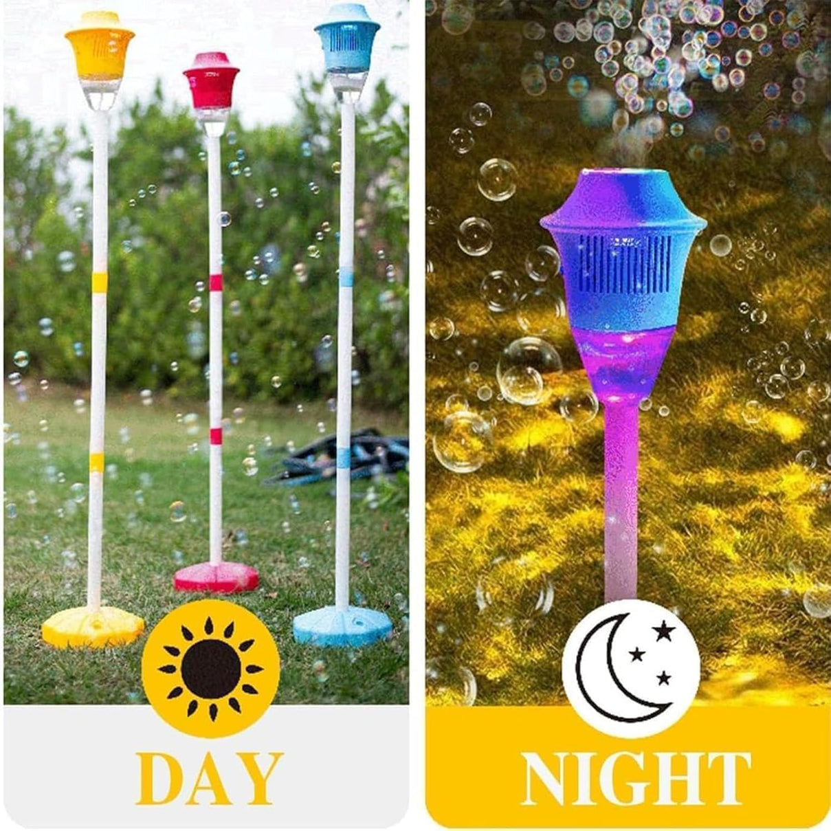 Magical Garden Bubble Torch Stand-Up Automatic Bubble Machine - Pink 8642436 1