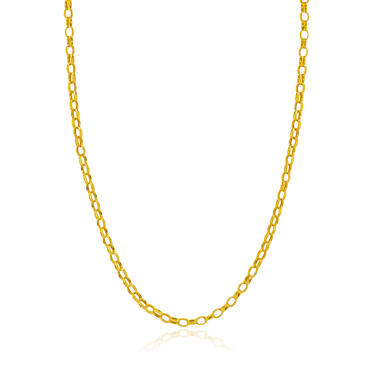 Vicenza Find-9K Yellow Gold Belcher Necklace (Size - 22) with Lobster Clasp V32516657 0