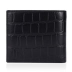 ONE TIME CLOSEOUT DEAL - Ashwood Genuine Leather Croc-Embossed RFID Protected Wallet & Card Holder - Black_8642606_1