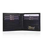 ONE TIME CLOSEOUT DEAL - Ashwood Genuine Leather Croc-Embossed RFID Protected Wallet & Card Holder - Black_8642606_2