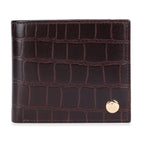 ONE TIME CLOSEOUT DEAL - Ashwood Genuine Leather Croc-Embossed RFID Protected Wallet & Card Holder - Brown_8642607