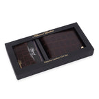 ONE TIME CLOSEOUT DEAL - Ashwood Genuine Leather Croc-Embossed RFID Protected Wallet & Card Holder - Brown_8642607_5