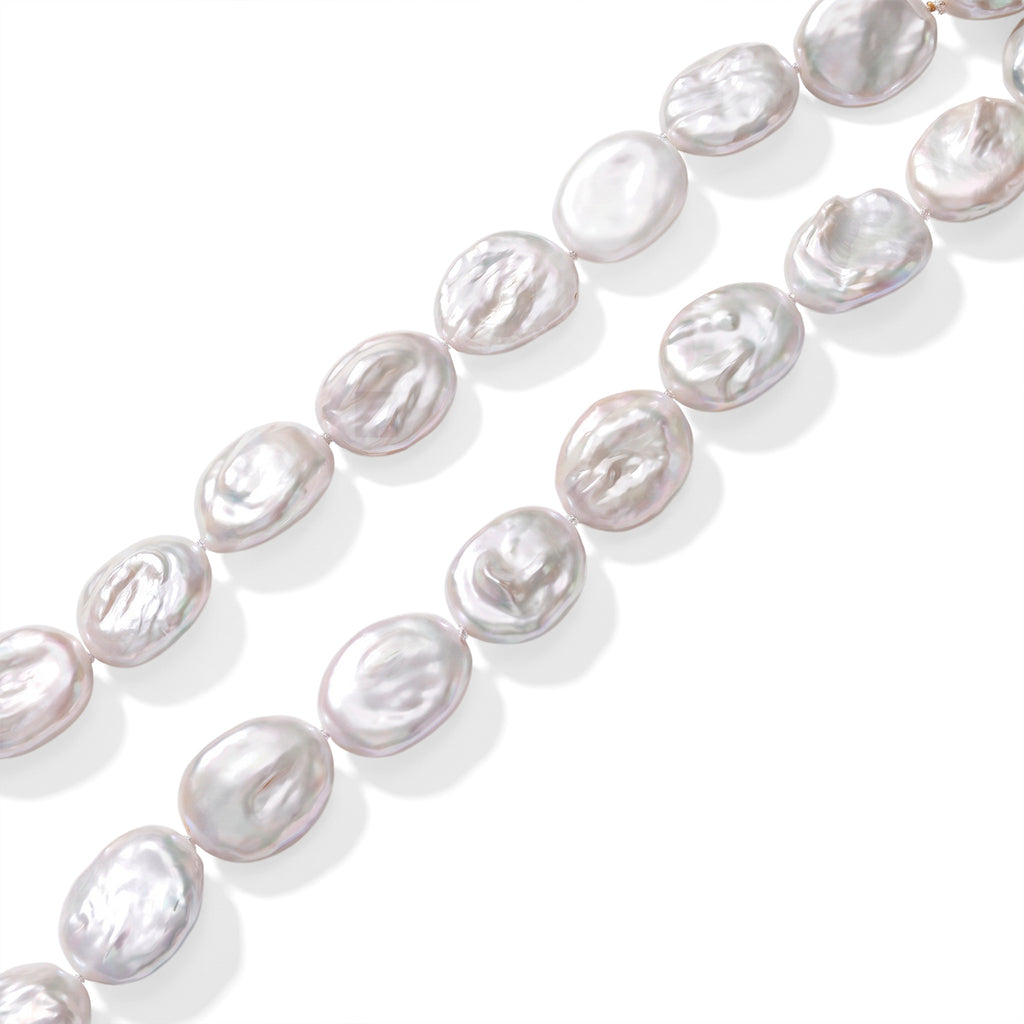 White Keshi Pearl Beads Necklace (Size - 20) 300.00 Ct._8642682_2