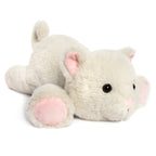 Charming Lying-Down Soft Kitty Toy with Playful Upright Tail - Cream_8642738