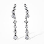 D'Joy - Moissanite Dangling Earring with Push Post in Platinum Overlay Sterling Silver 1.60 Ct._8643518
