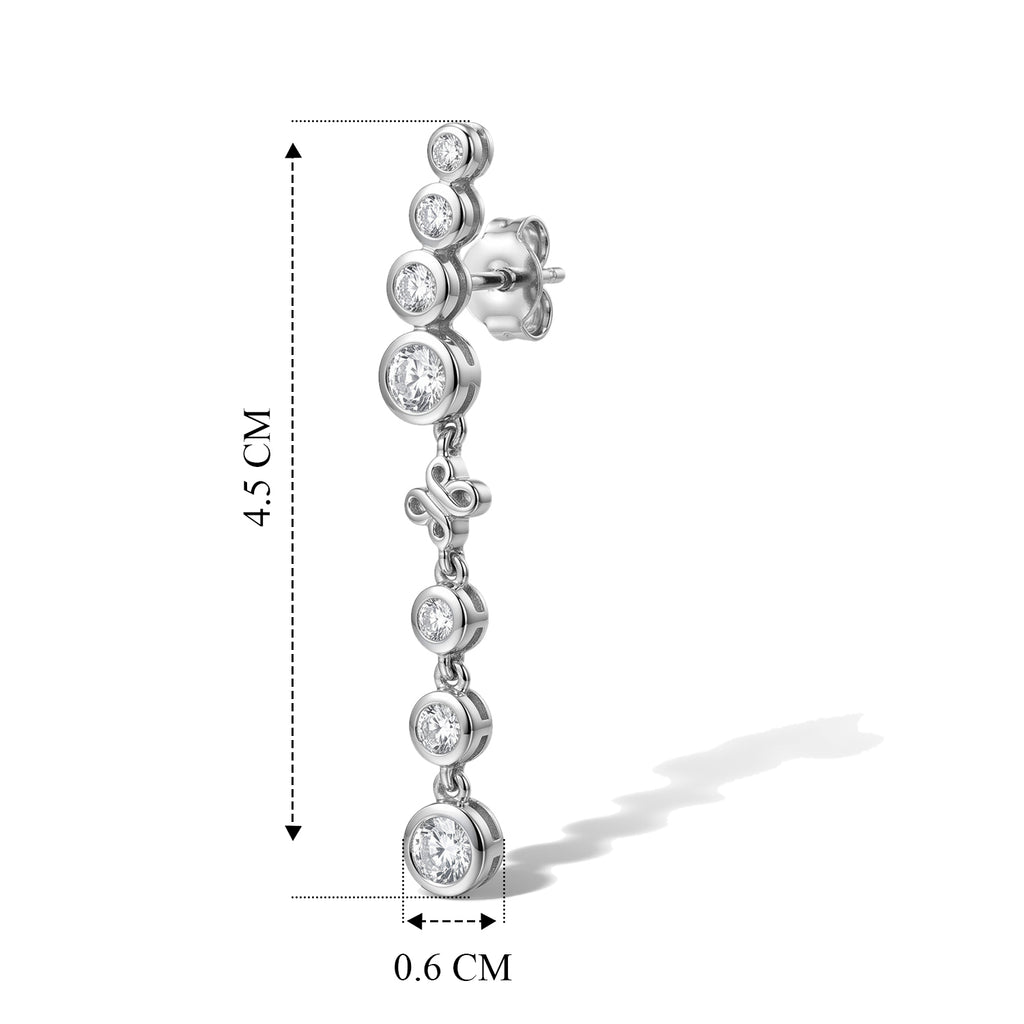 D'Joy - Moissanite Dangling Earring with Push Post in Platinum Overlay Sterling Silver 1.60 Ct._8643518_3