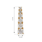D'Joy - Moissanite Push Post Earring in Yellow Gold Plated Sterling Silver 2.70 Ct._8643575_3